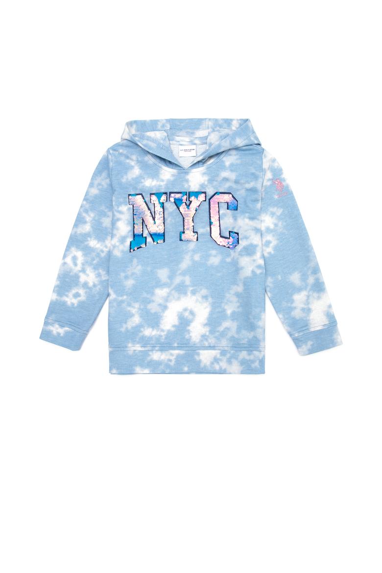 Çocuk Mavi Kapüşonlu Sweatshirt