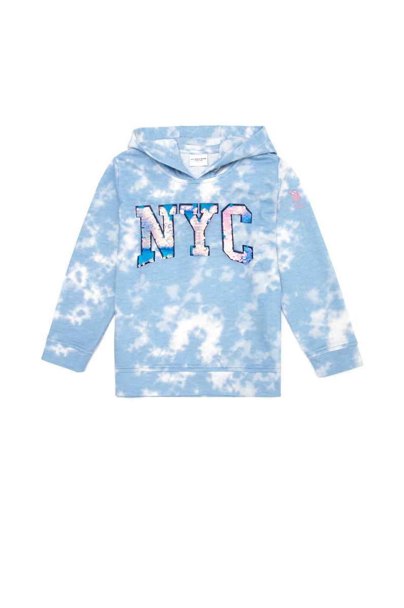 Çocuk Mavi Kapüşonlu Sweatshirt