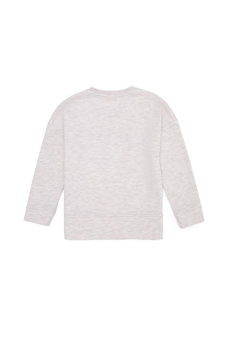 Çocuk Bej Melanj Sweatshırt - 50253326014