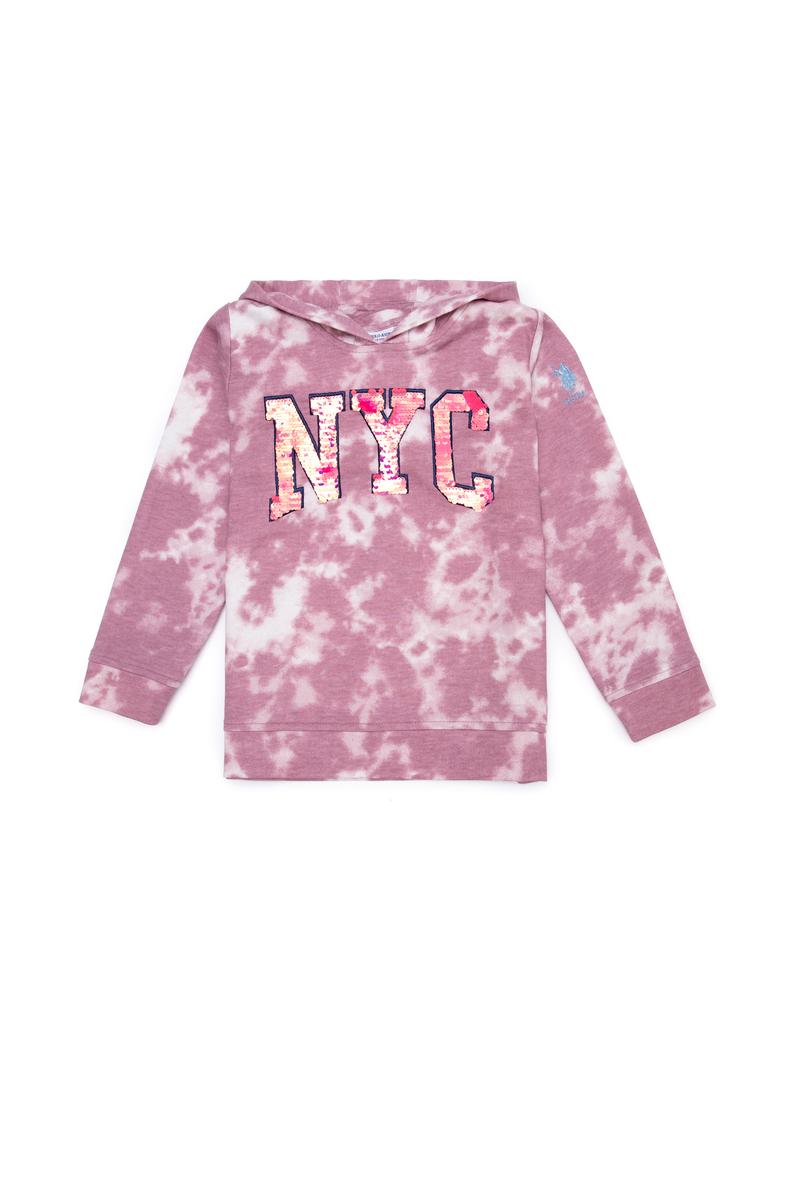 Çocuk Açık Manolya Kapüşonlu Sweatshirt