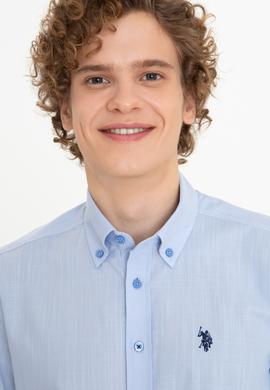 Erkek Mavi Kısa Kollu Gömlek - 50254416002