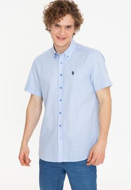 Erkek Mavi Kısa Kollu Gömlek - 50254416002