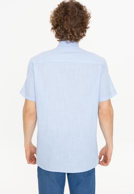 Erkek Mavi Kısa Kollu Gömlek - 50254416002