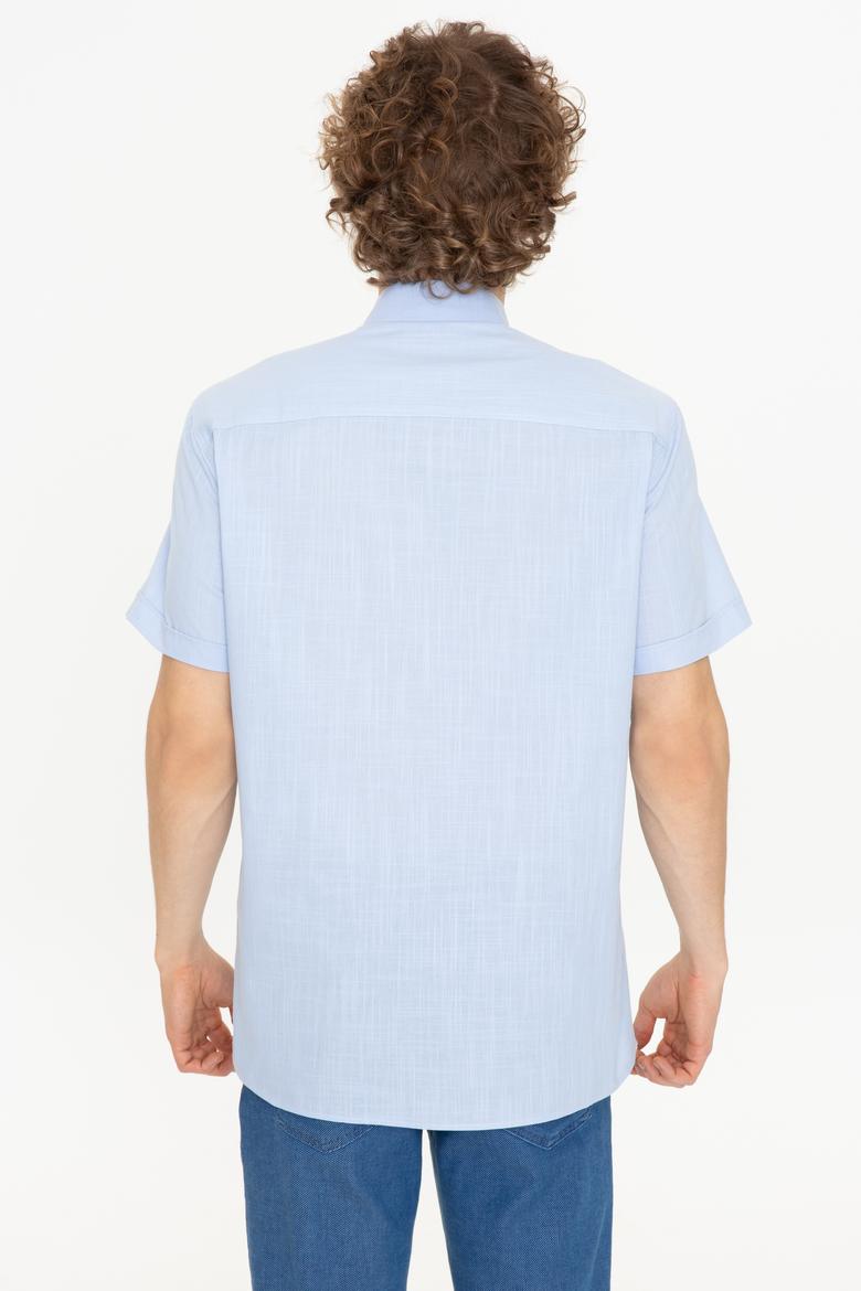 Erkek Mavi Kısa Kollu Gömlek - 50254416002