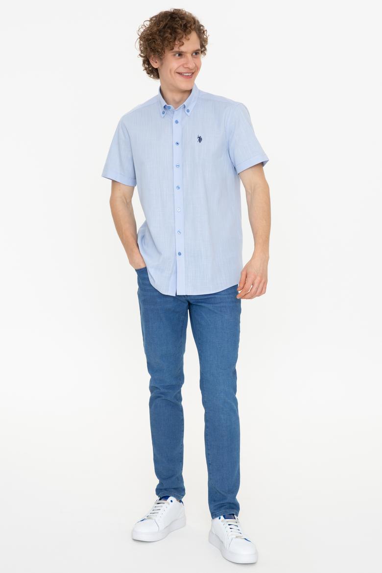 Erkek Mavi Kısa Kollu Gömlek - 50254416002