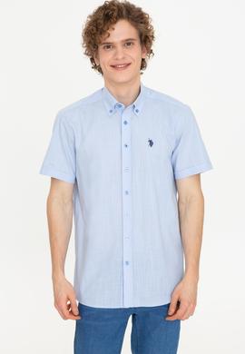 Erkek Mavi Kısa Kollu Gömlek - 50254416002