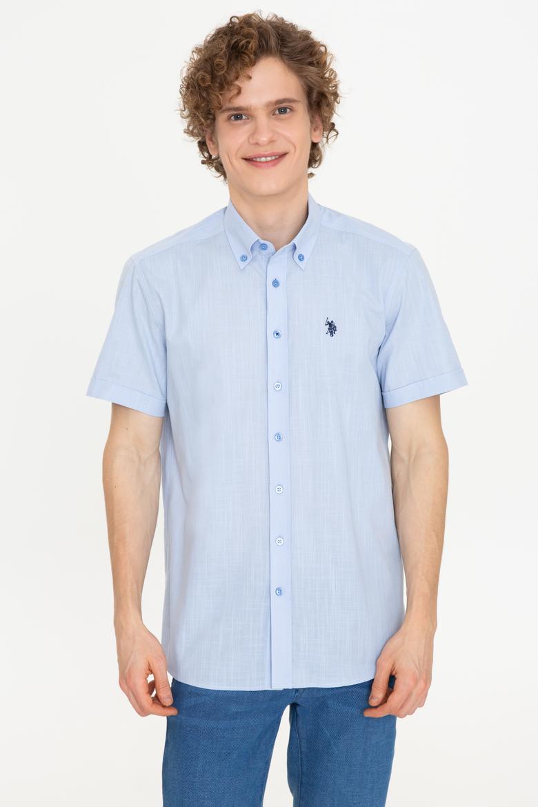 Erkek Mavi Kısa Kollu Gömlek - 50254416002