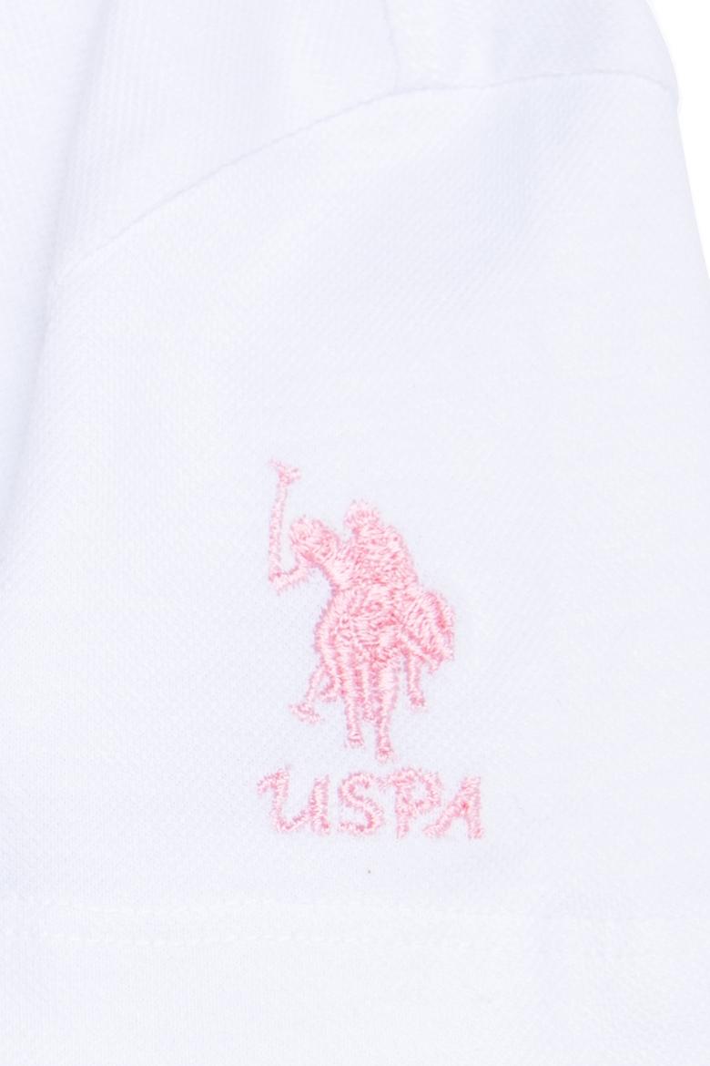 Kız Çocuk Beyaz Polo Yaka Tişört - 50246704007