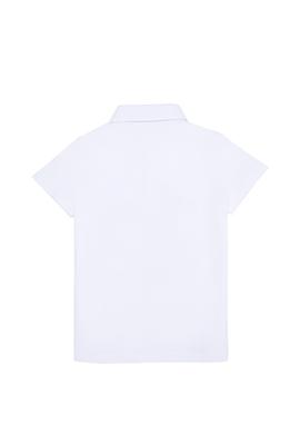 Kız Çocuk Beyaz Polo Yaka Tişört - 50246704007