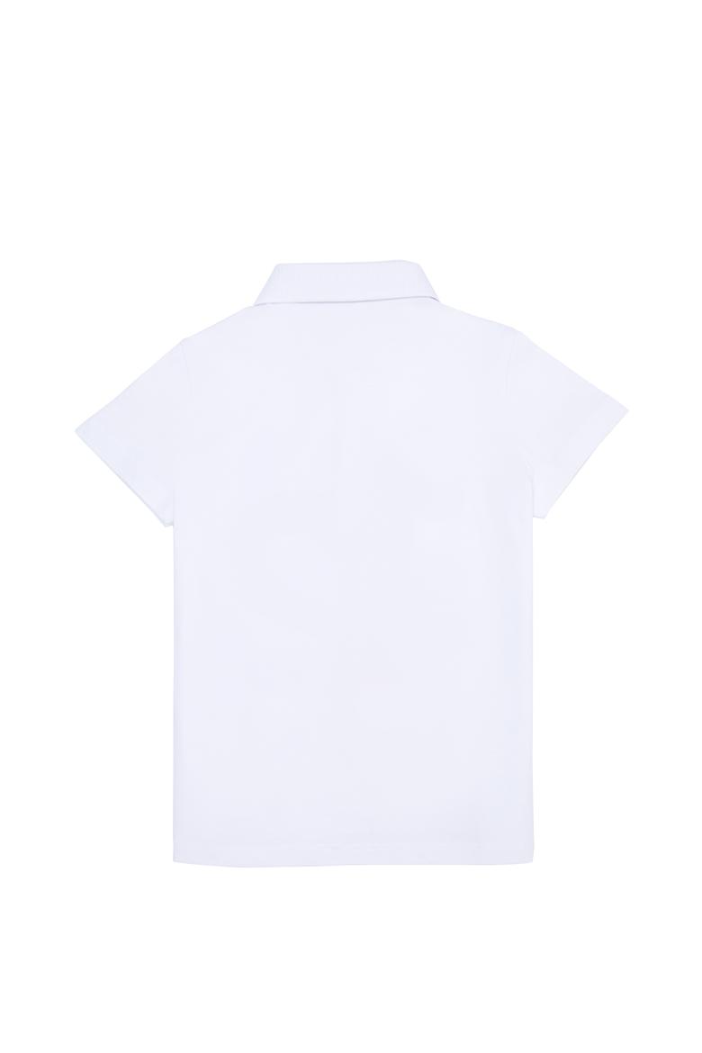 Kız Çocuk Beyaz Polo Yaka Tişört - 50246704007