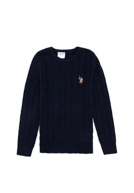 Erkek Çocuk Lacivert Bisiklet Yaka Triko Kazak - 50255513001