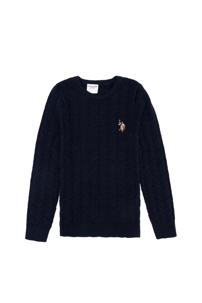 Erkek Çocuk Lacivert Bisiklet Yaka Triko Kazak