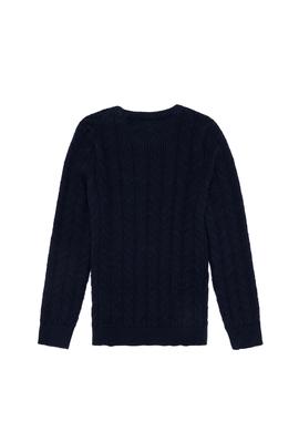 Erkek Çocuk Lacivert Bisiklet Yaka Triko Kazak - 50255513001