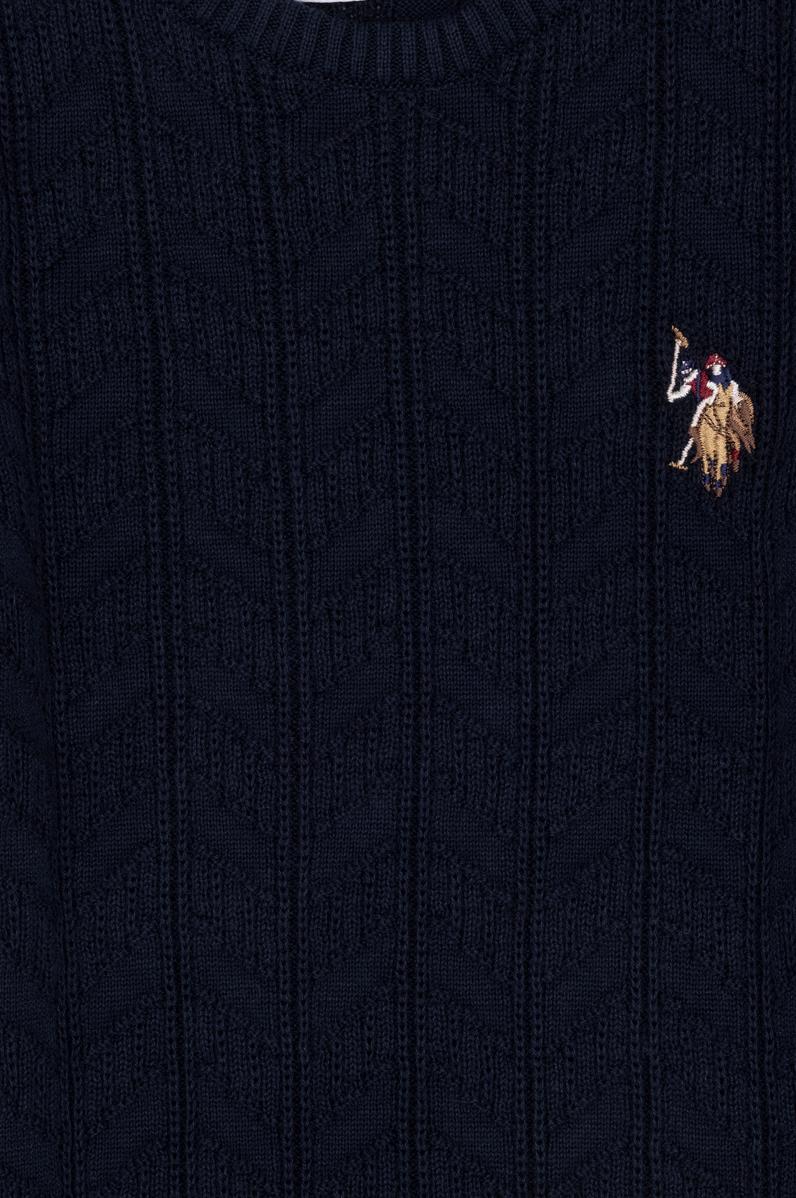 Erkek Çocuk Lacivert Bisiklet Yaka Triko Kazak