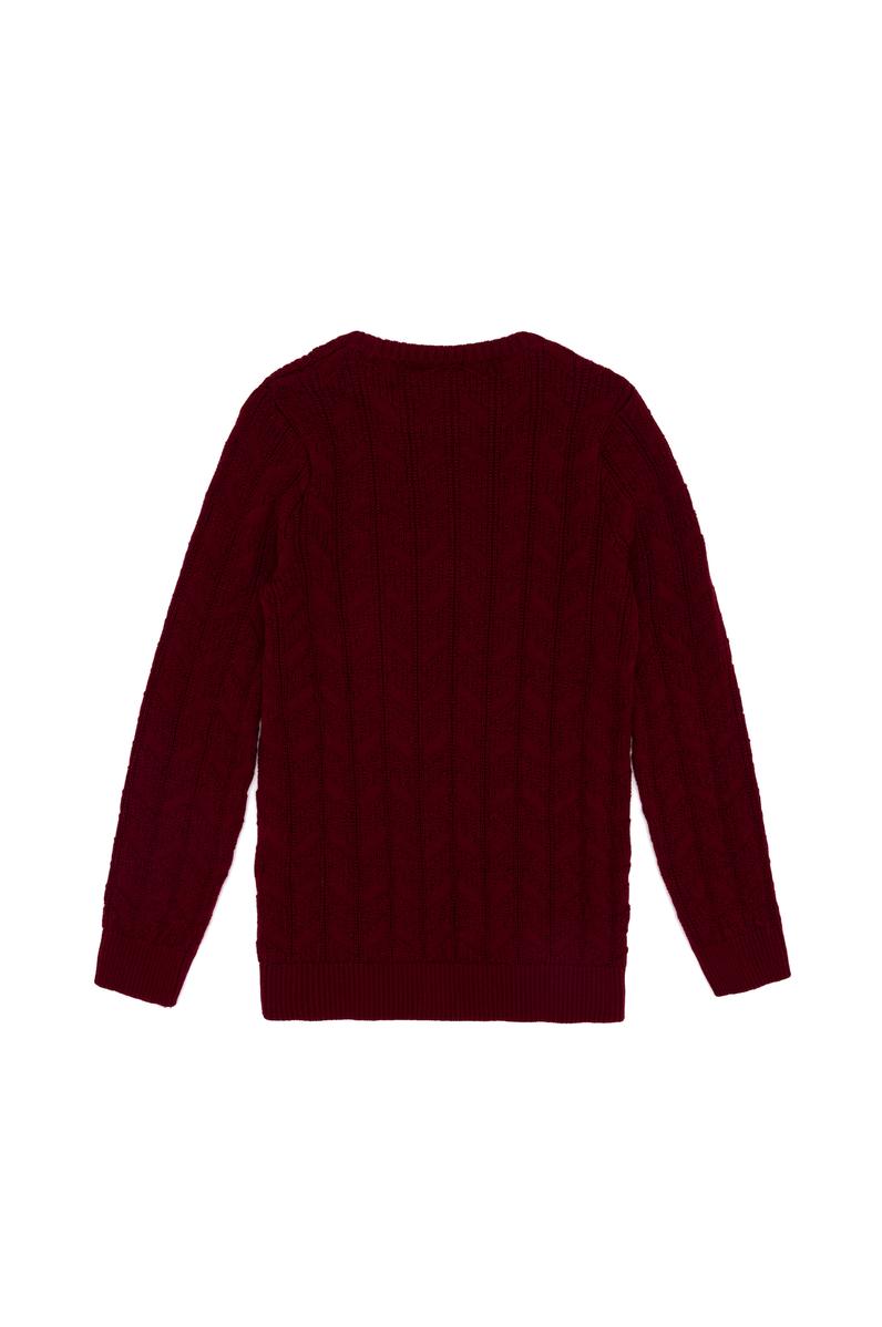 Erkek Çocuk Bordo Bisiklet Yaka Triko Kazak