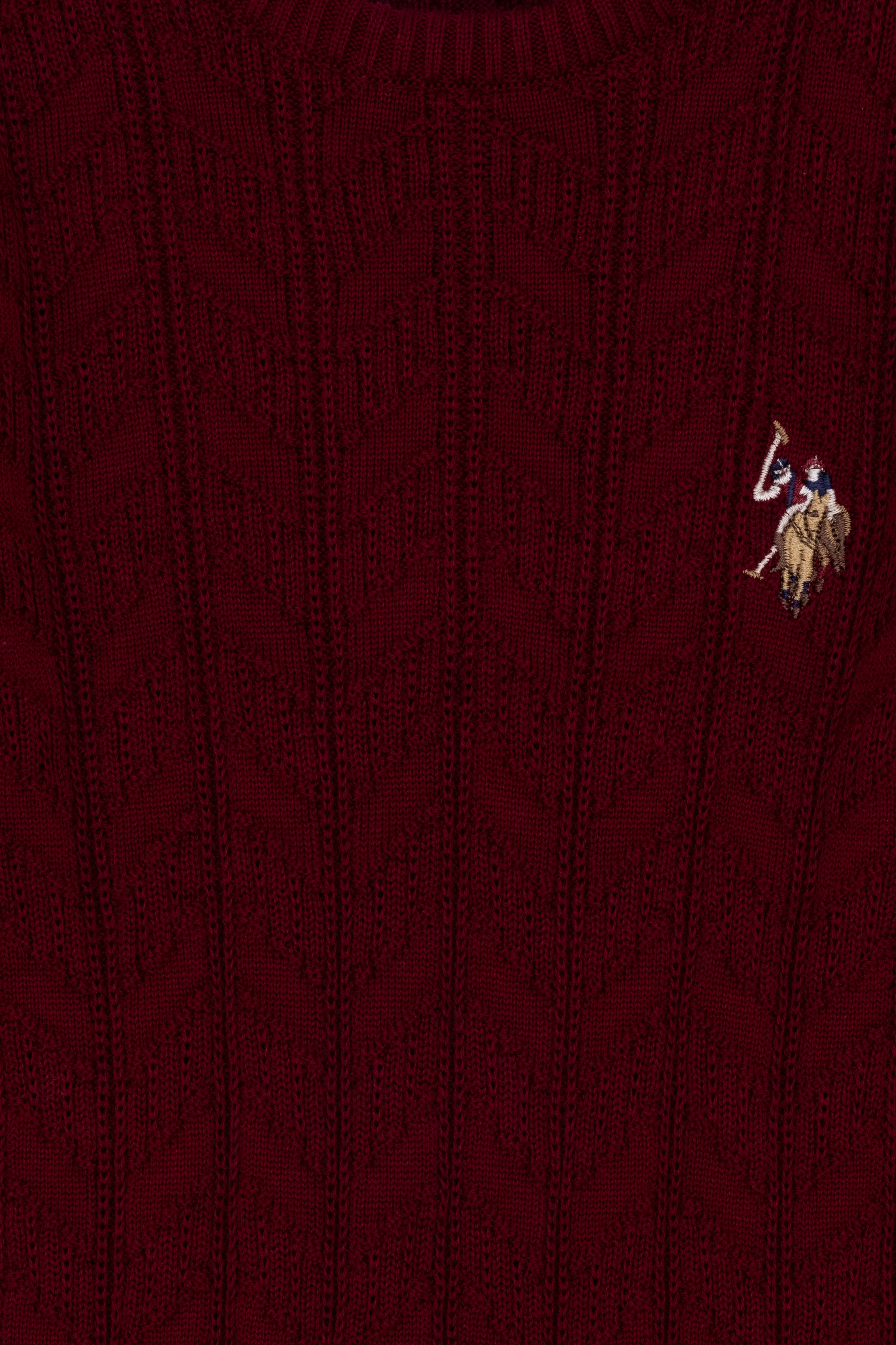 Erkek Çocuk Bordo Bisiklet Yaka Triko Kazak