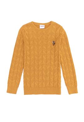 Erkek Çocuk Safran Bisiklet Yaka Triko Kazak - 50255513023