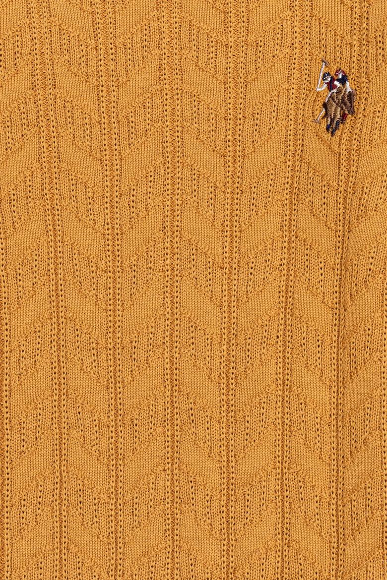 Erkek Çocuk Safran Bisiklet Yaka Triko Kazak - 50255513023