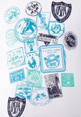 Erkek Beyaz Bisiklet Yaka T-Shirt - 50213567003