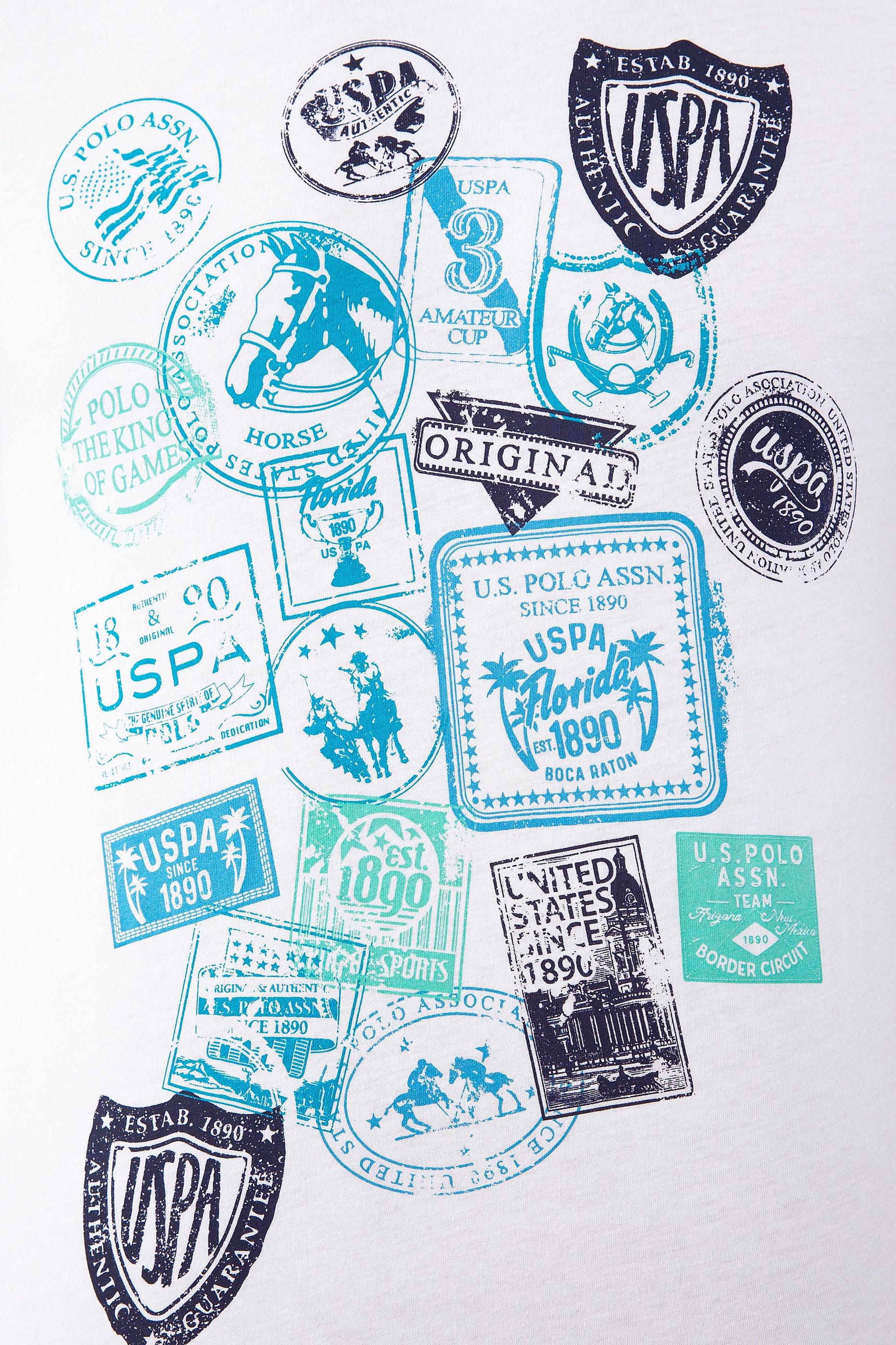 Erkek Beyaz Bisiklet Yaka T-Shirt