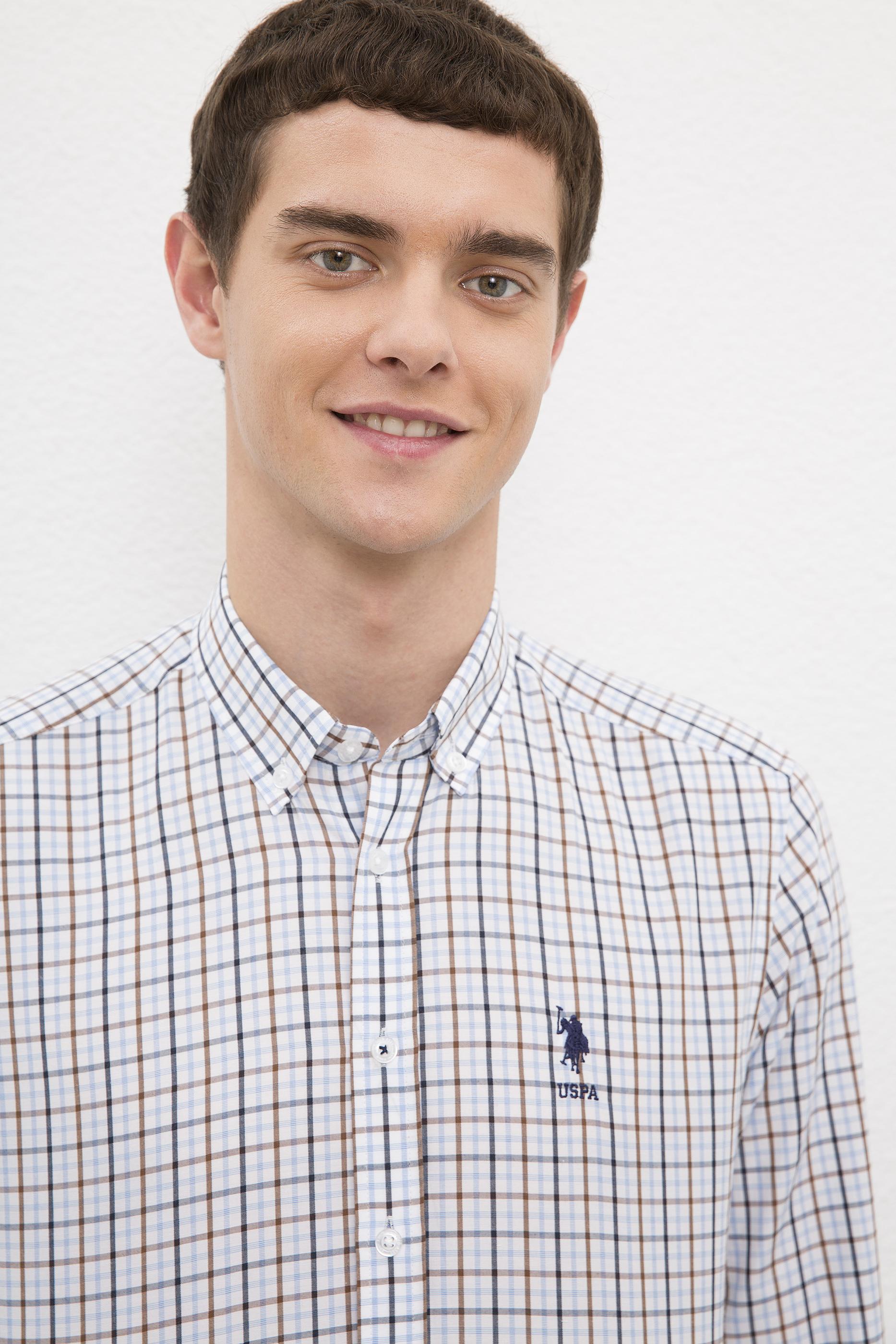 Erkek Kahverengi Gömlek Uzunkol