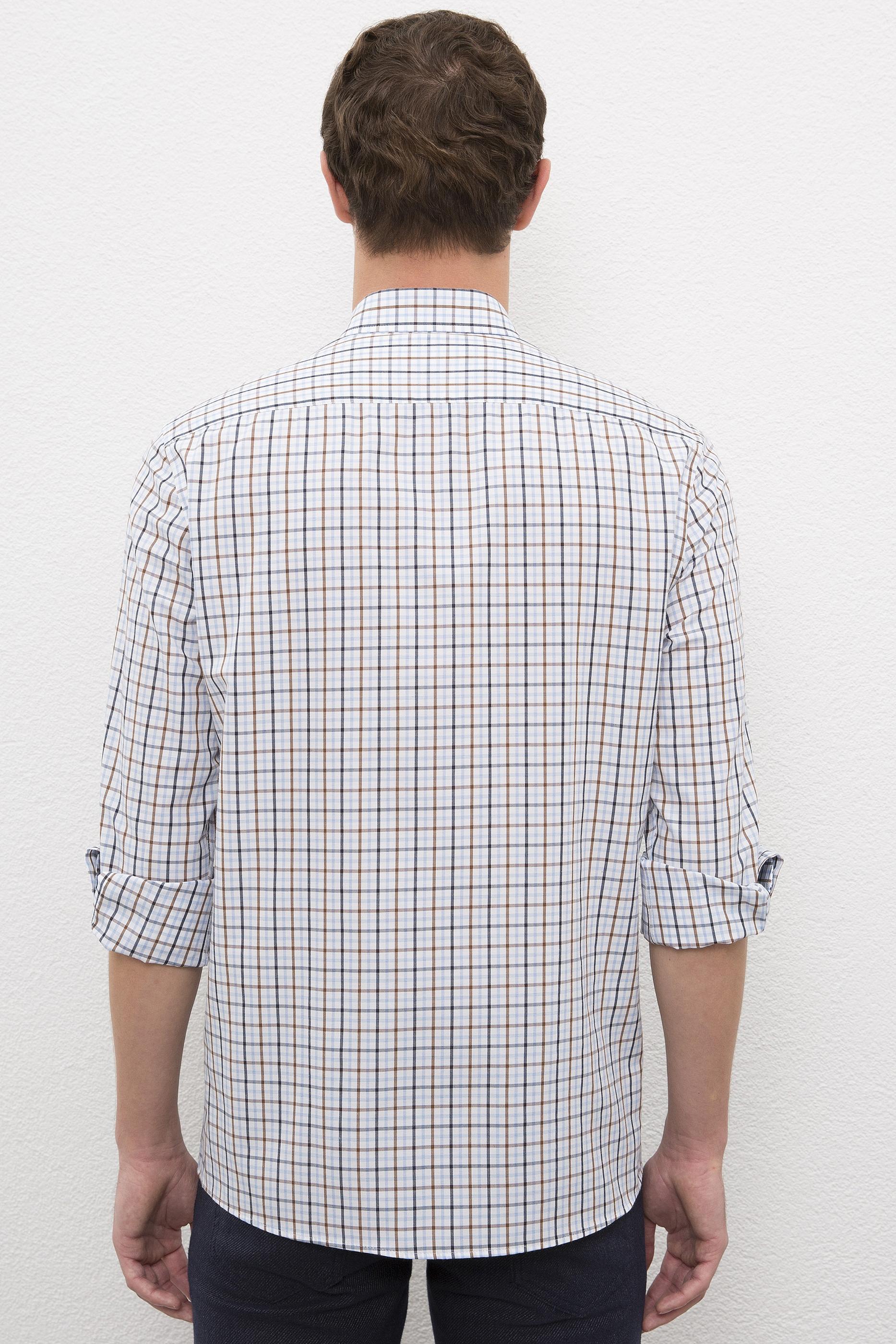 Erkek Kahverengi Gömlek Uzunkol