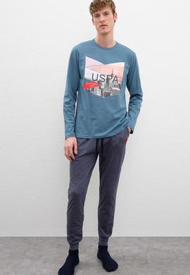 Erkek Mavi Pijama - 50223321014