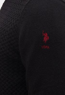 Erkek Siyah Bisiklet Yaka Triko Kazak - 50217664014