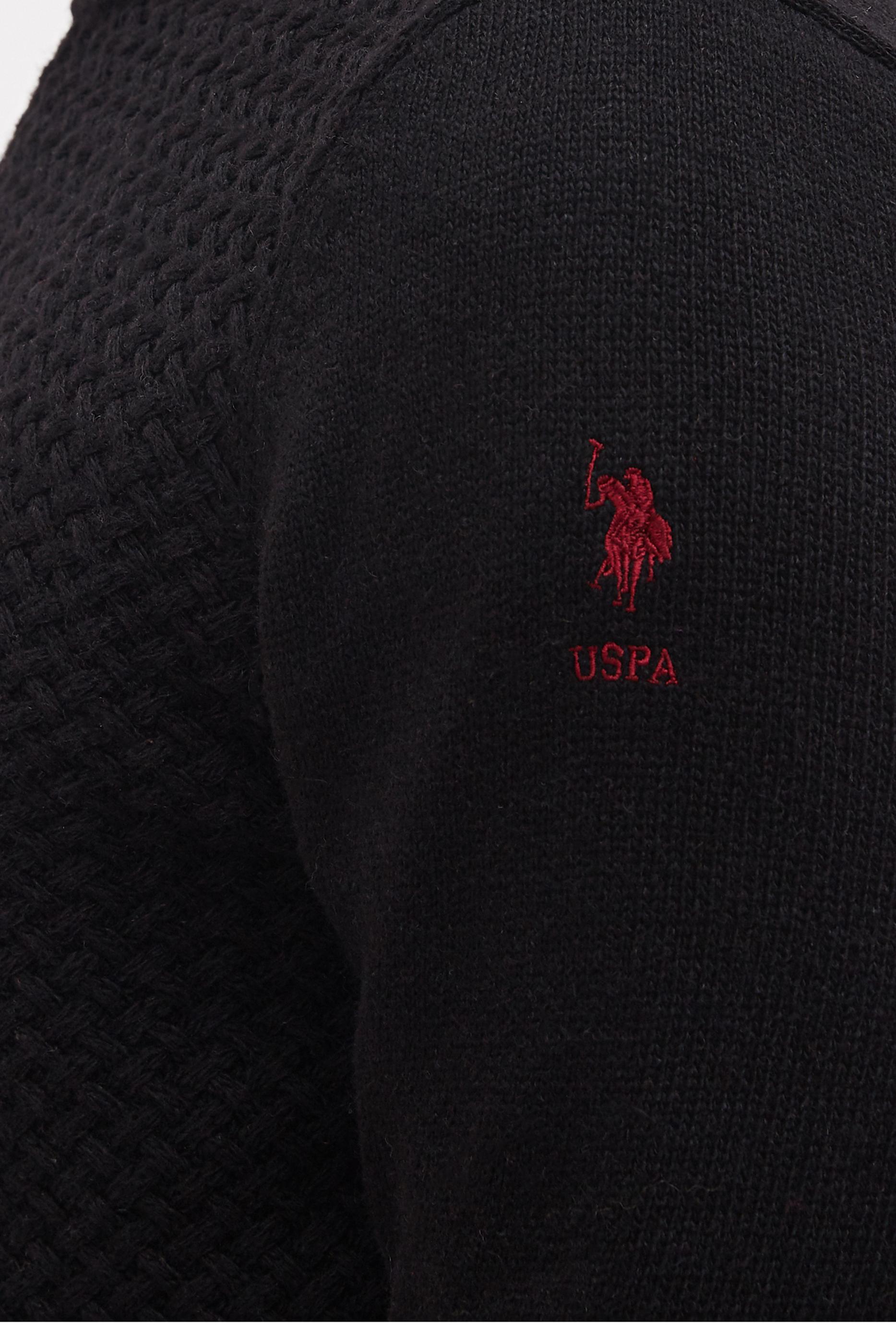 Erkek Siyah Bisiklet Yaka Triko Kazak