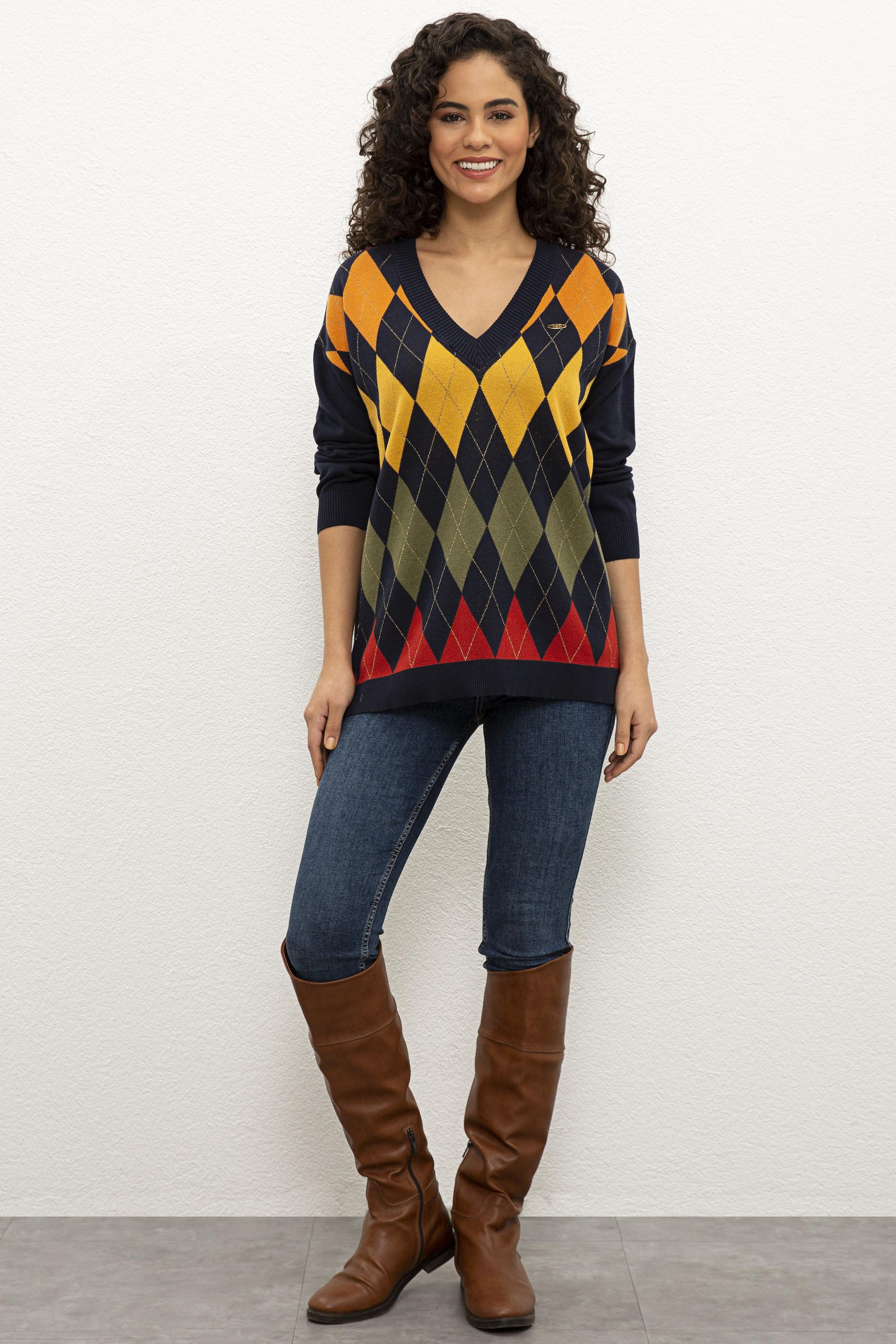 Kadın Lacivert Kazak