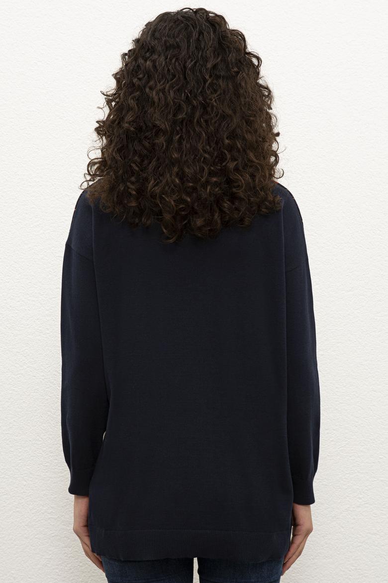 Kadın Lacivert Kazak - 50226766011