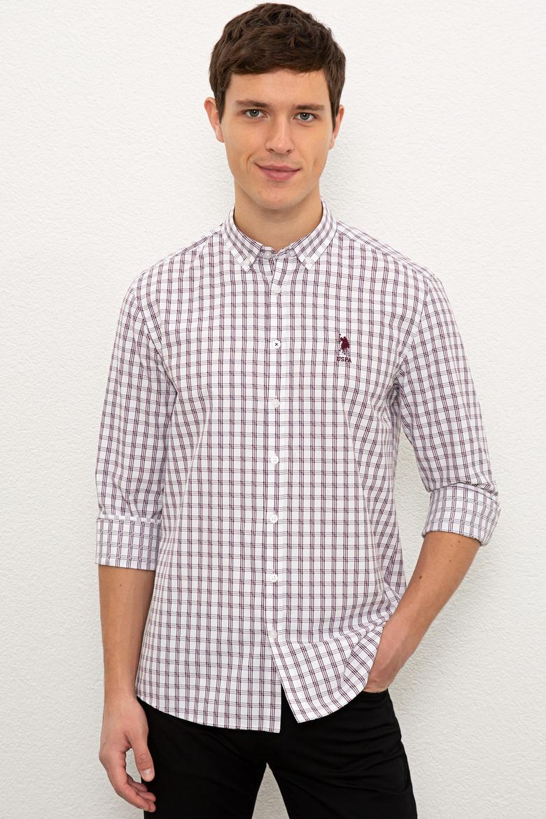 Erkek Kırmızı Gömlek Uzunkol