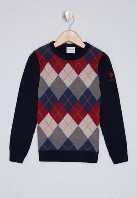 Erkek Çocuk Lacivert Triko Kazak - 50229669008