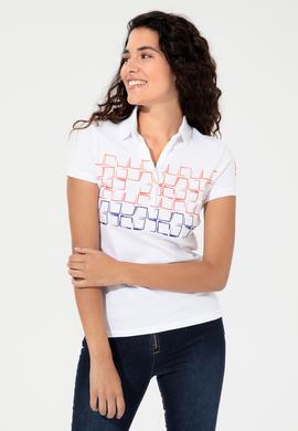 Kadın Kırmızı Polo Yaka Tişört - 50248987012