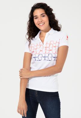 Kadın Kırmızı Polo Yaka Tişört - 50248987012