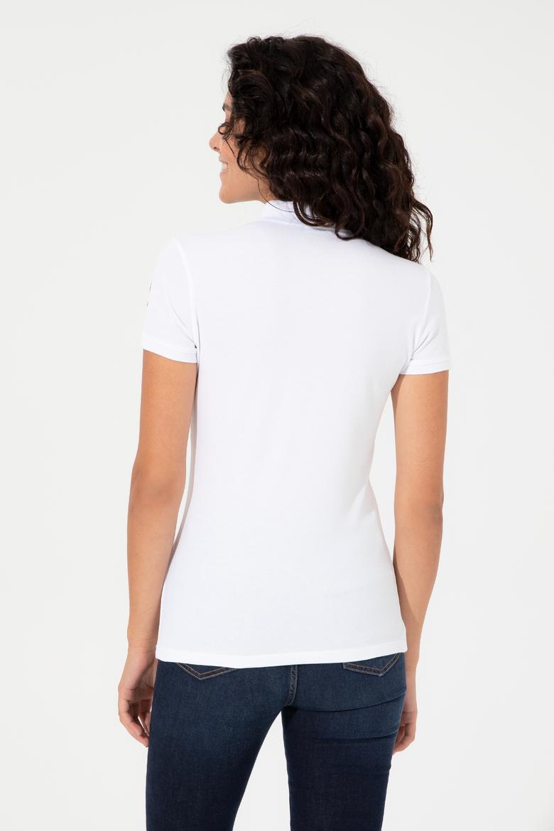 Kadın Kırmızı Polo Yaka Tişört - 50248987012