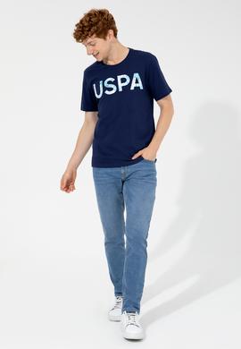 Erkek Lacivert Bisiklet Yaka Tişört - 50248598015