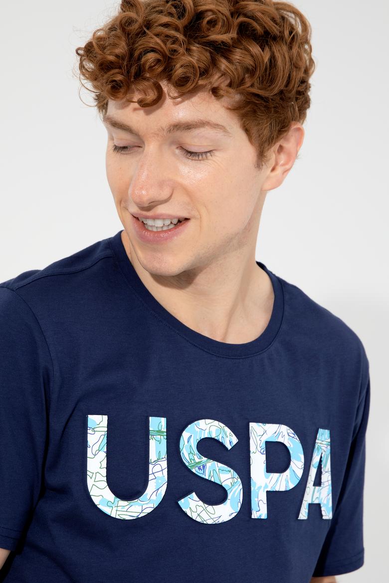 Erkek Lacivert Bisiklet Yaka Tişört - 50248598015