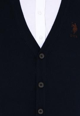 Erkek Lacivert Basic Triko Hırka - 50252133011