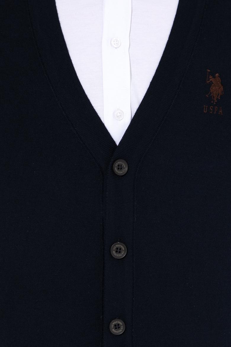 Erkek Lacivert Basic Triko Hırka - 50252133011