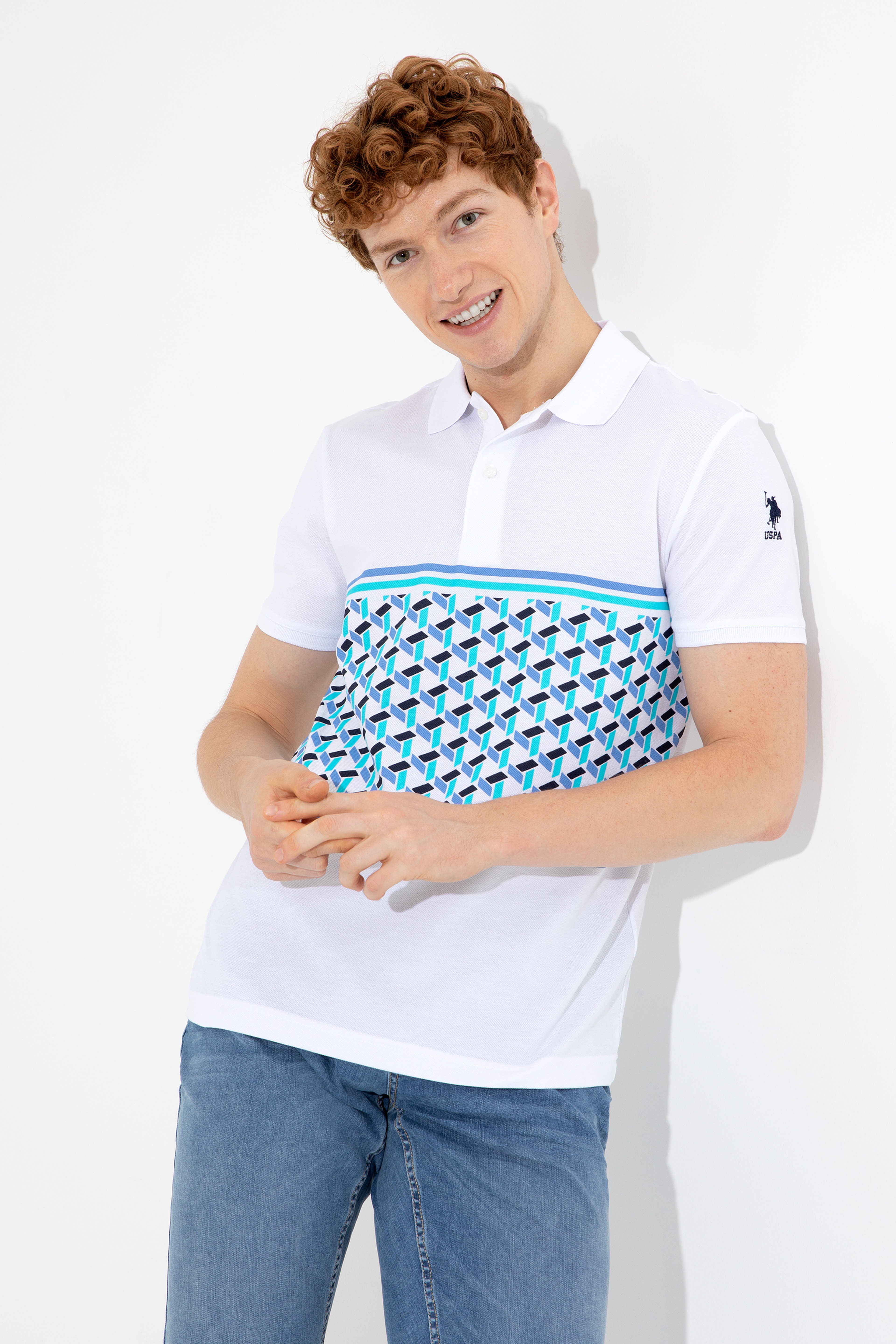 Erkek Koyu Mavi Polo Yaka T-Shirt - Image 4