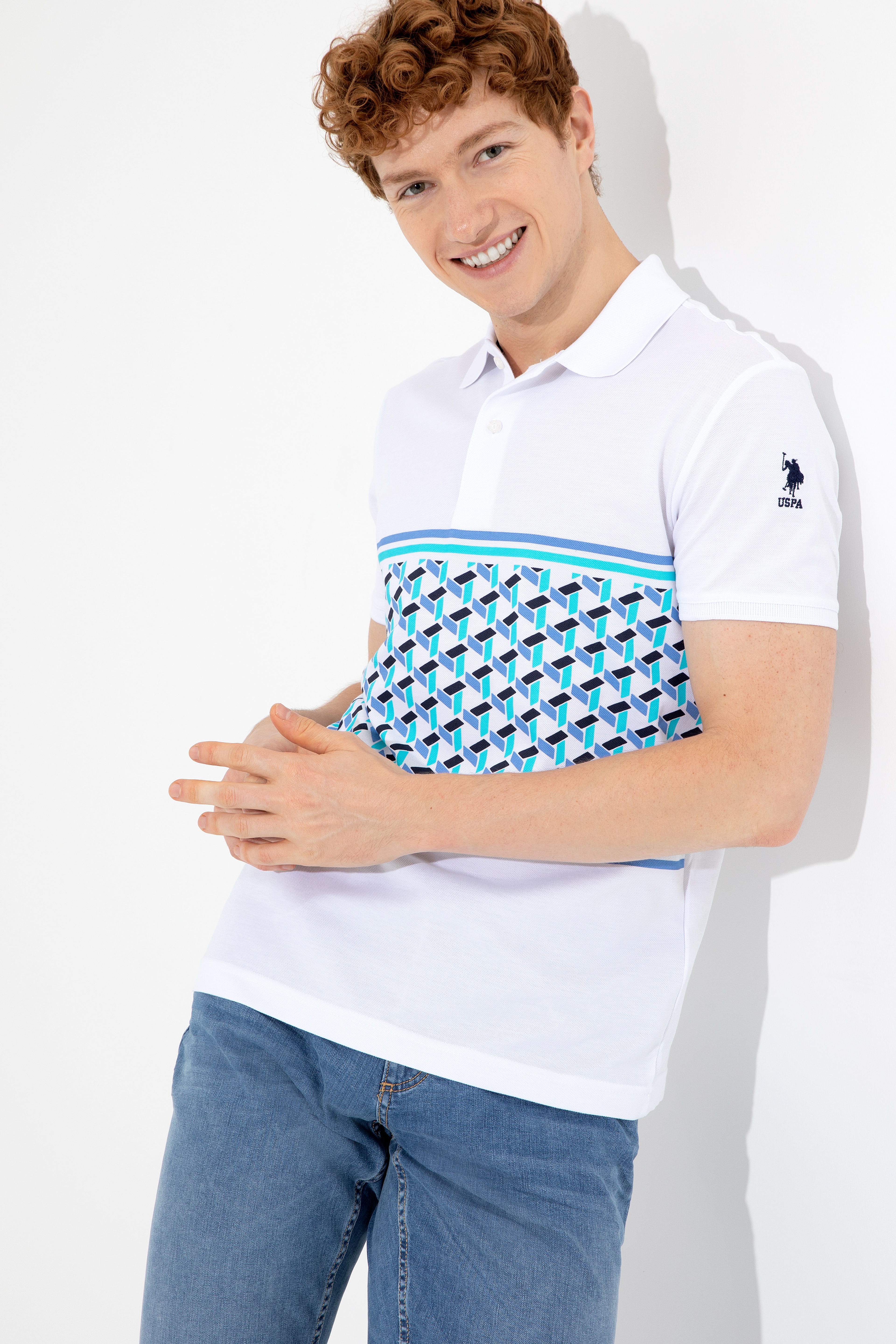 Erkek Koyu Mavi Polo Yaka T-Shirt - Image 1