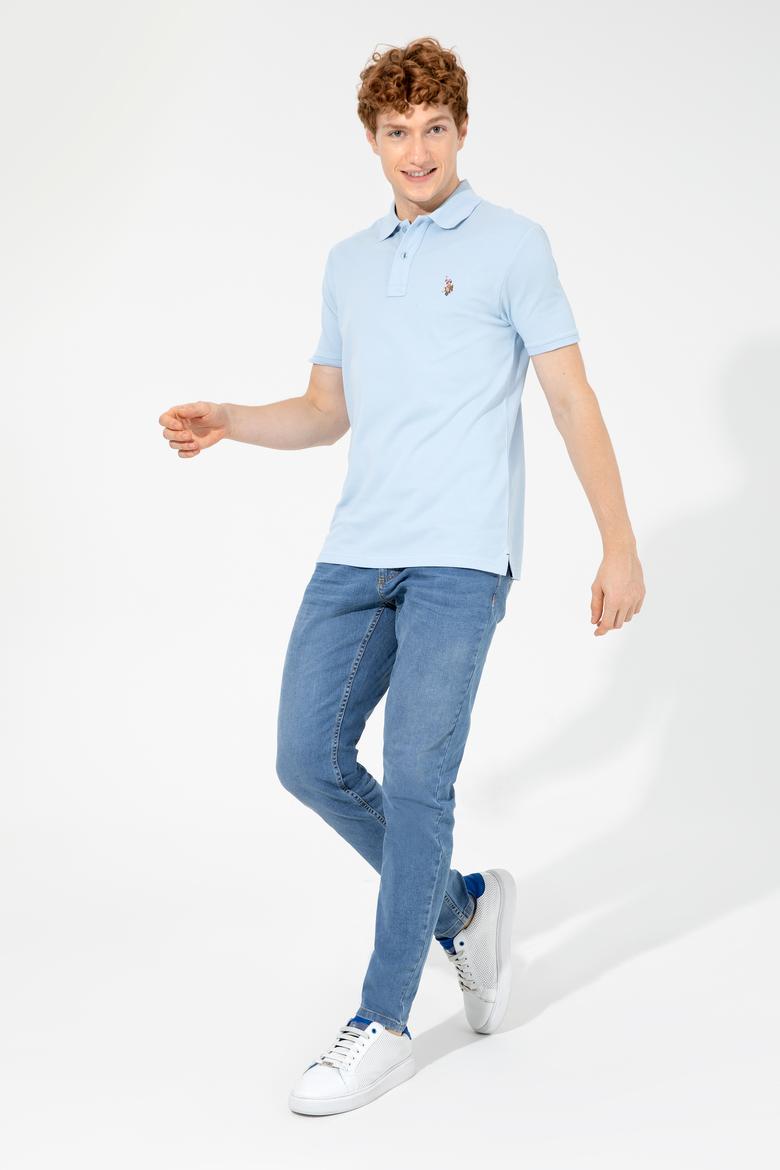 Erkek Açık Mavi Basic Tişört - 50248556010