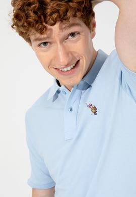 Erkek Açık Mavi Basic Tişört - 50248556010