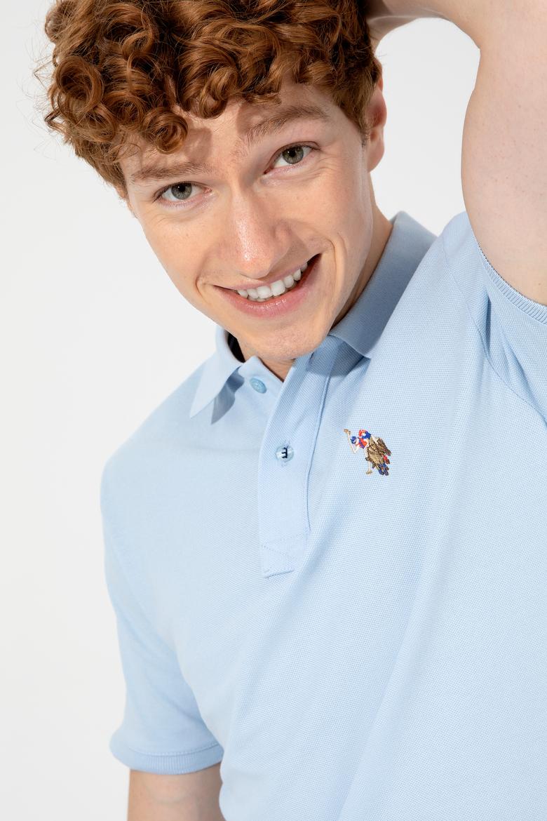 Erkek Açık Mavi Basic Tişört - 50248556010