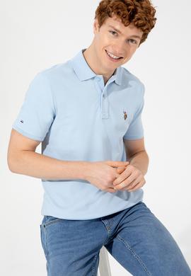 Erkek Açık Mavi Basic Tişört - 50248556010