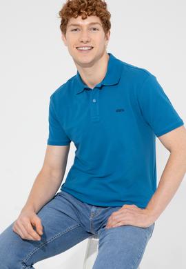 Erkek Petrol Basic Polo Yaka Tişört - 50251701158