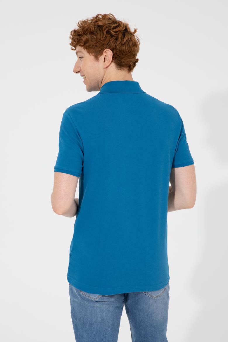 Erkek Petrol Basic Polo Yaka Tişört - 50251701158
