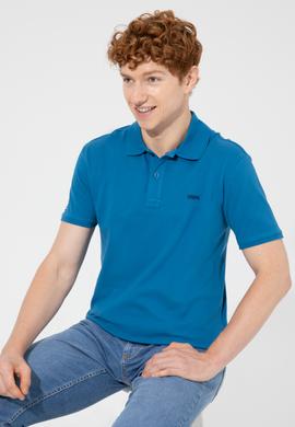 Erkek Petrol Basic Polo Yaka Tişört - 50251701158