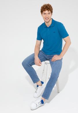 Erkek Petrol Basic Polo Yaka Tişört - 50251701158